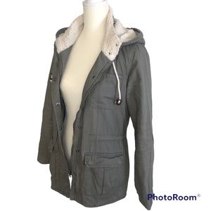 Element green military utility jacket